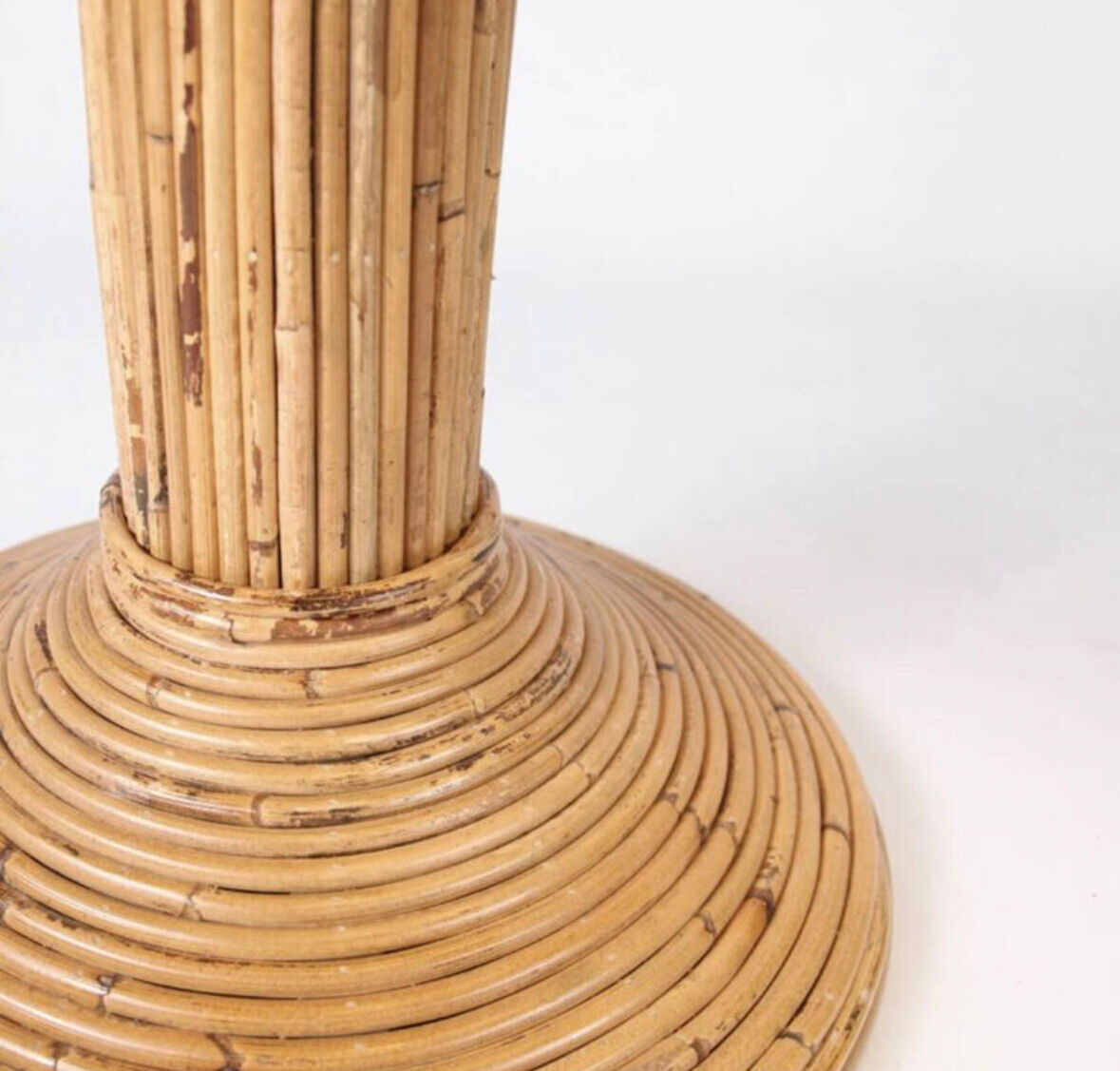 "Rattan 'coconut tree' lamp"