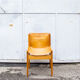 Beech and leather chairs by Ibisco Italia 1960