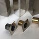 Set of 3 candle holders silver metal
