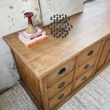 XXL solid oak counter sideboard