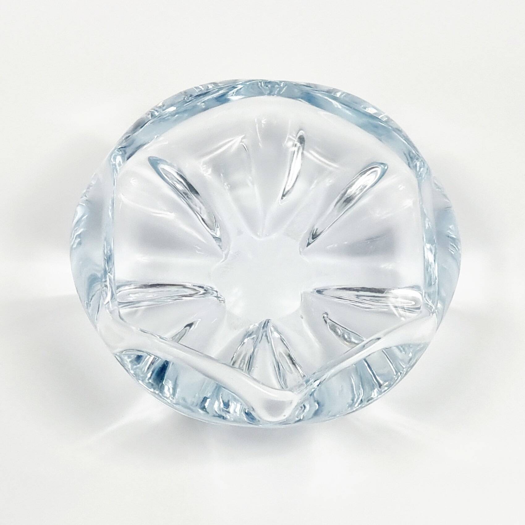 Bol Scandinave Mid-Century en Verre Cristal "Stella Polaris" par Vicke Lindstrand pour Orrefors, 1960s