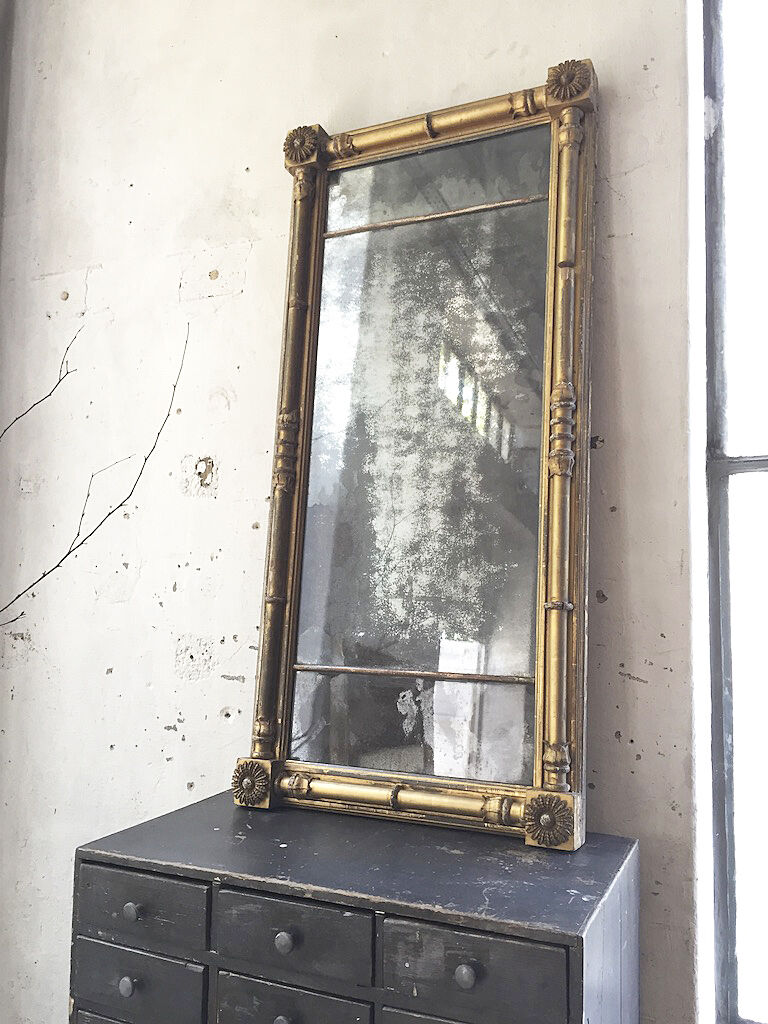 18th century mercury mirror 119x56cm