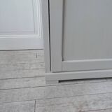 Vintage Parisian wardrobe re-enchanted in pearl gray with waxed finish.