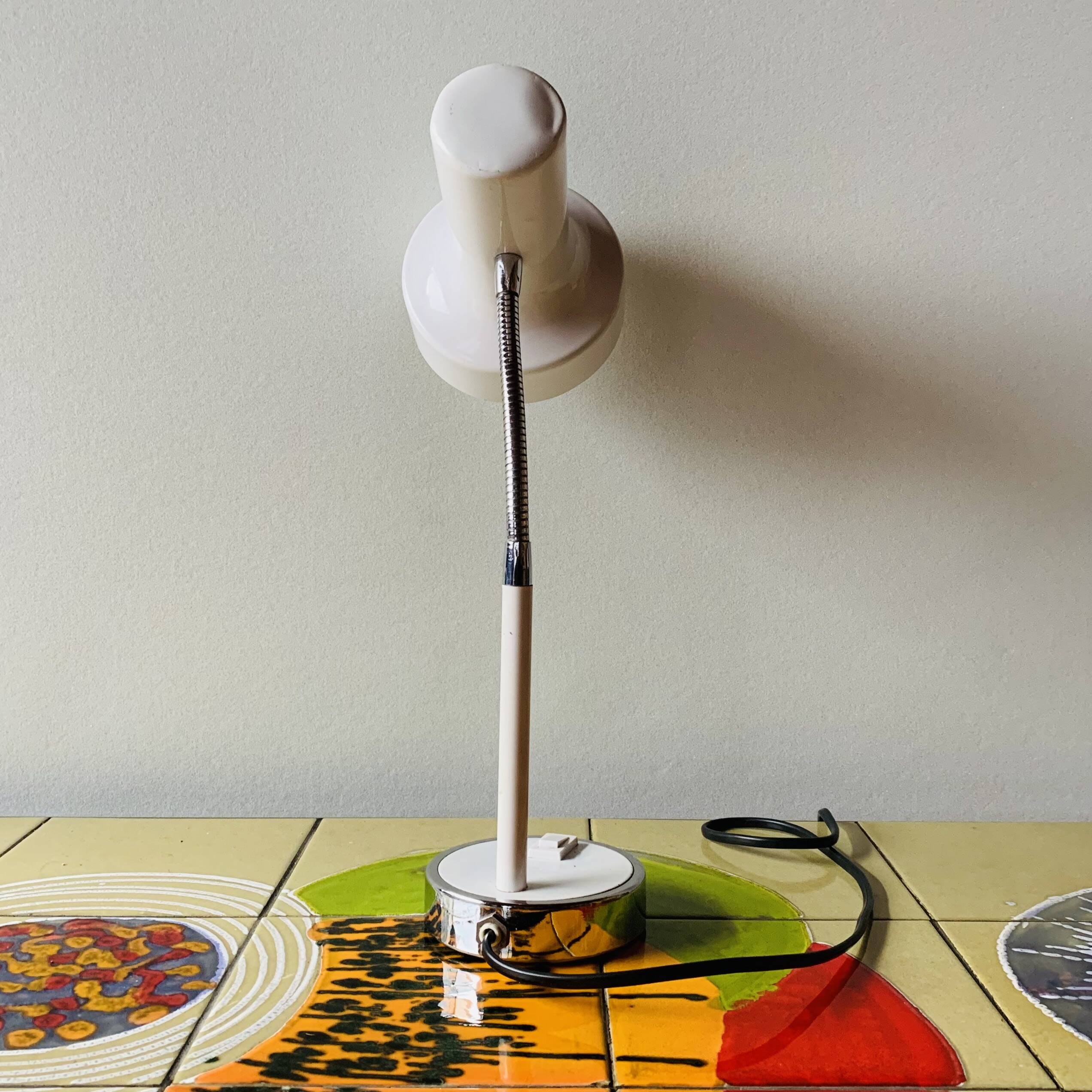 Vintage white bedside lamp