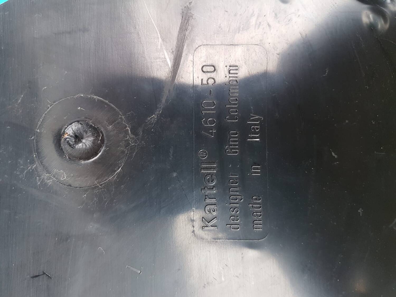 Umbrella holder trash can kartell 4610-50 design gino colombini black & stainless steel #a658