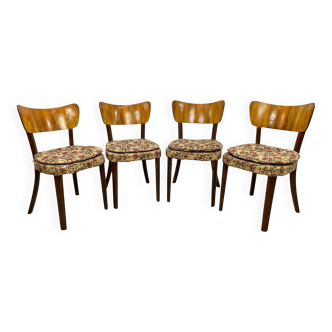 Set of 4 dining chairs by Tatra