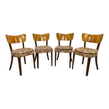 Set of 4 dining chairs by Tatra