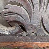 Carved wooden mirror - beveled ice - early twentieth century