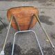 2 chaises formica beige et acier 1980