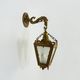 Bronze lantern wall sconce with 4 sides engraved glass