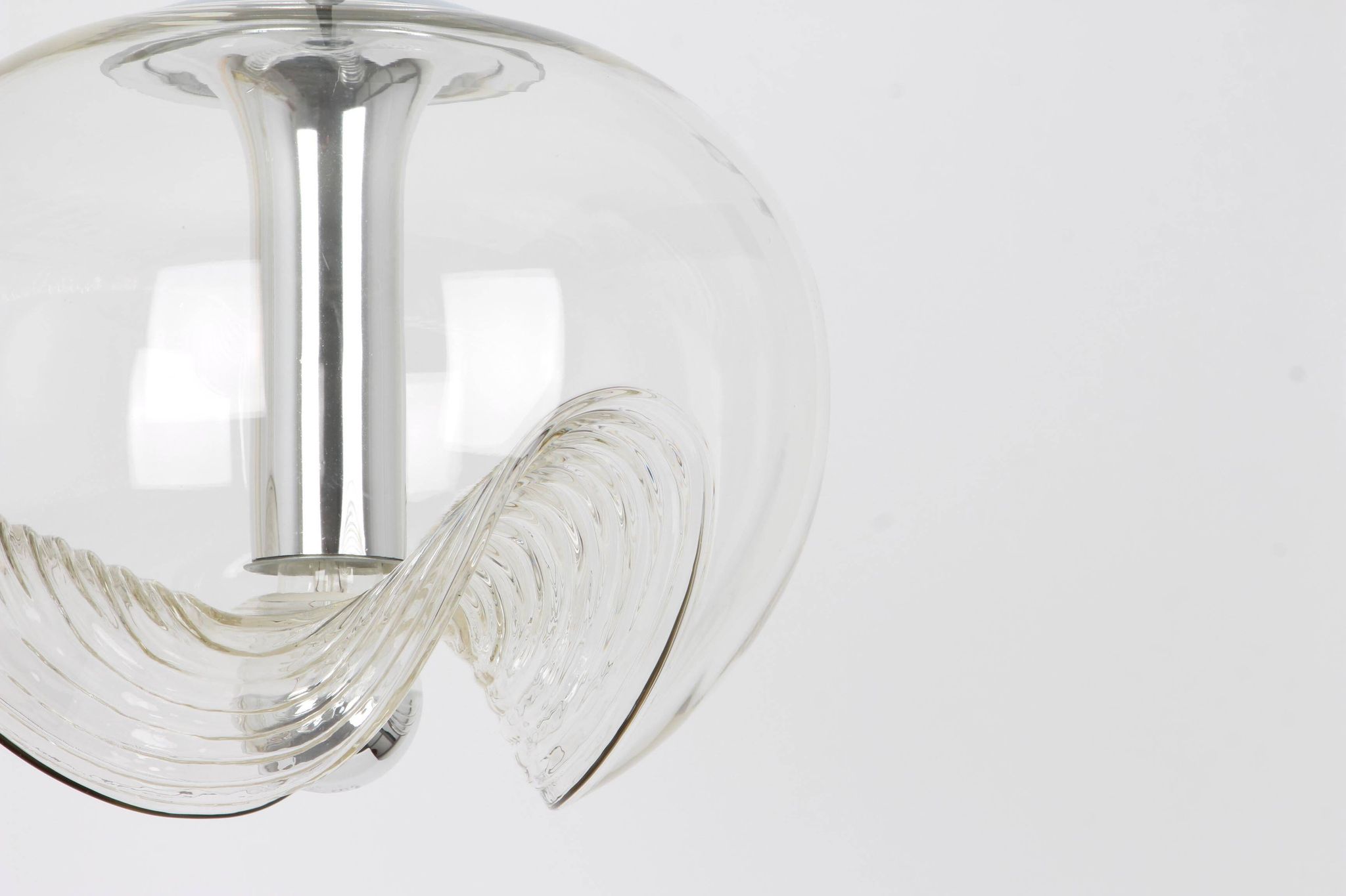 Clear Glass Pendants designed by Koch & Lowy, Germany, 1970s