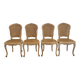Set of 4 regency chairs with stripped airbrushed cane