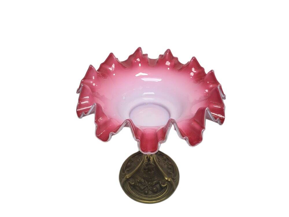 Art Nouveau crystal bowl on stand from WMF, 1890s