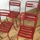 Set of 4 chairs bistro Tolix T2 industrial steel