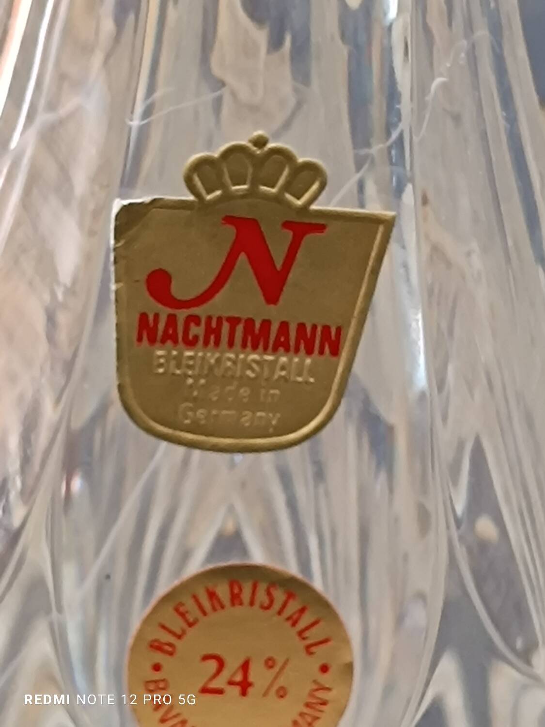 Nachtmann Germany crystal carafe and stopper