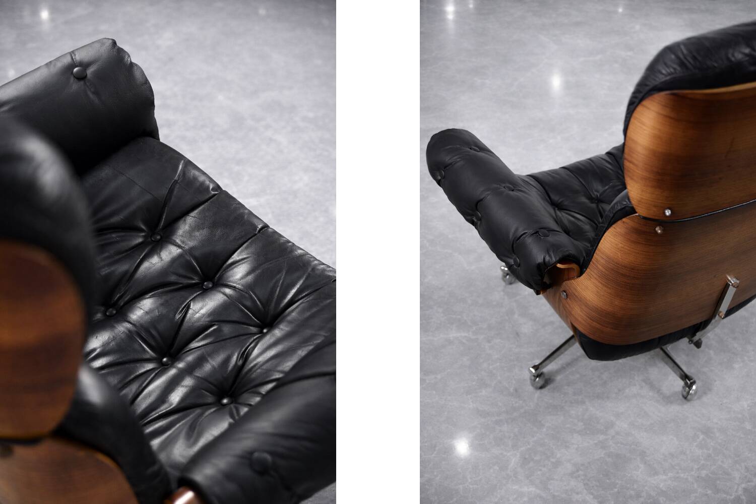 Vintage Mid-Century Modern Swiss Leather Lounge Chair from Giroflex