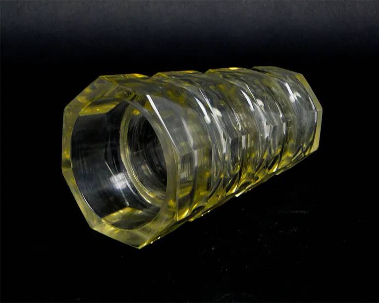 Art Deco vase, crystal, designed by J. Hoffmann, Czechoslovakia, 1930s
