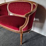 Basket bench with its 2 armchairs
