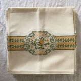 10 serviettes vintage brodées