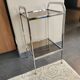 Small vintage chrome metal shelf
