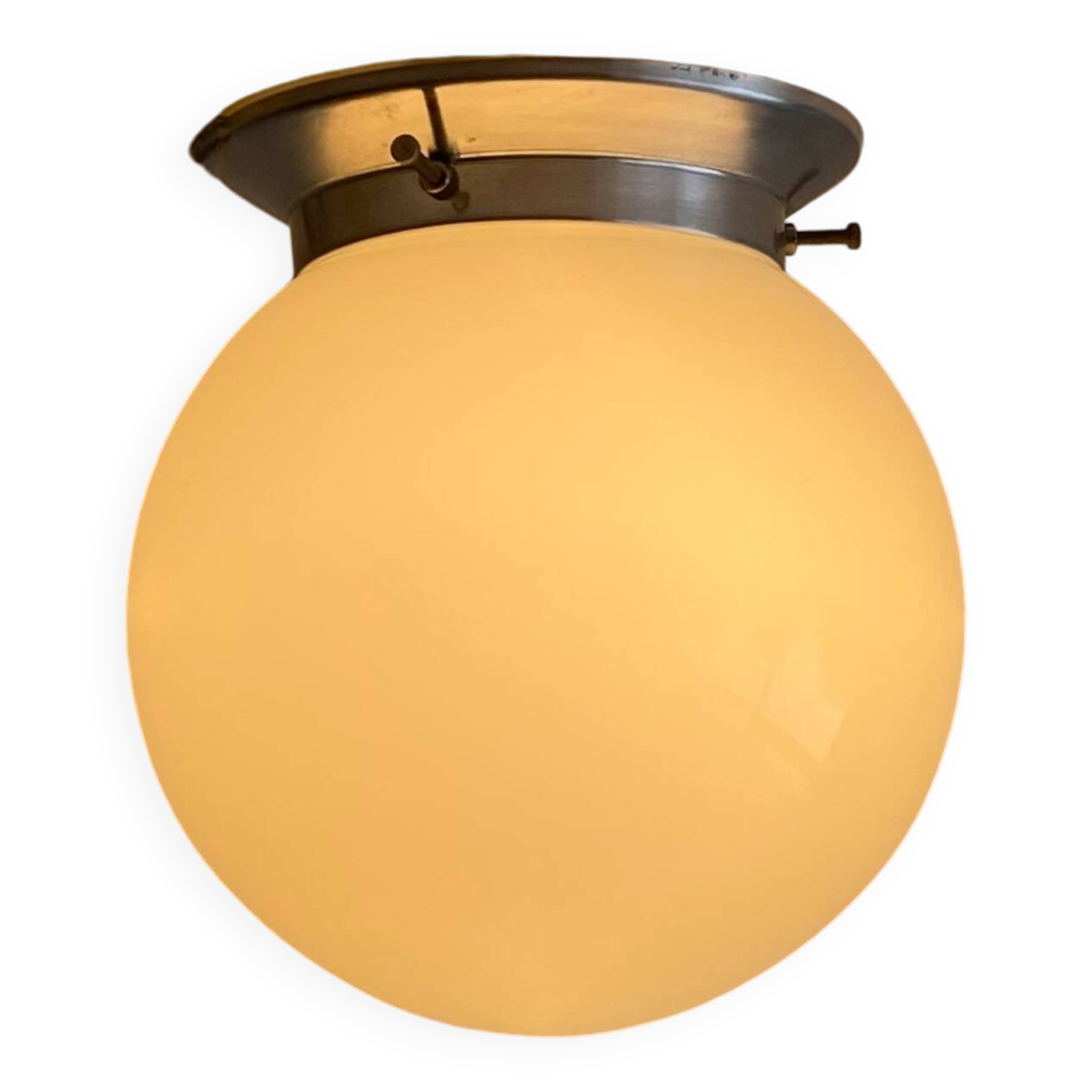Small wall light ceiling light white opaline glass globe aluminum fixing base LAMP-7335