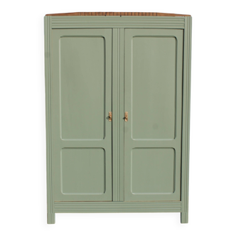 Renovated vintage Parisian wardrobe – Sage green