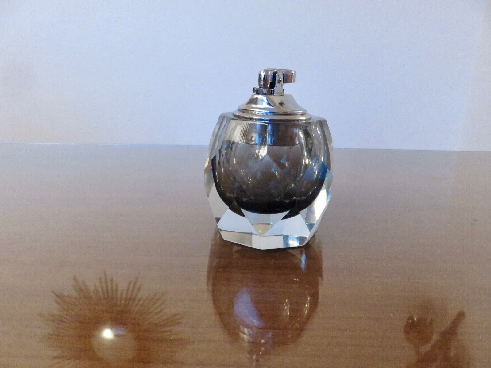 Cendrier et briquet de table en verre de Murano 1970