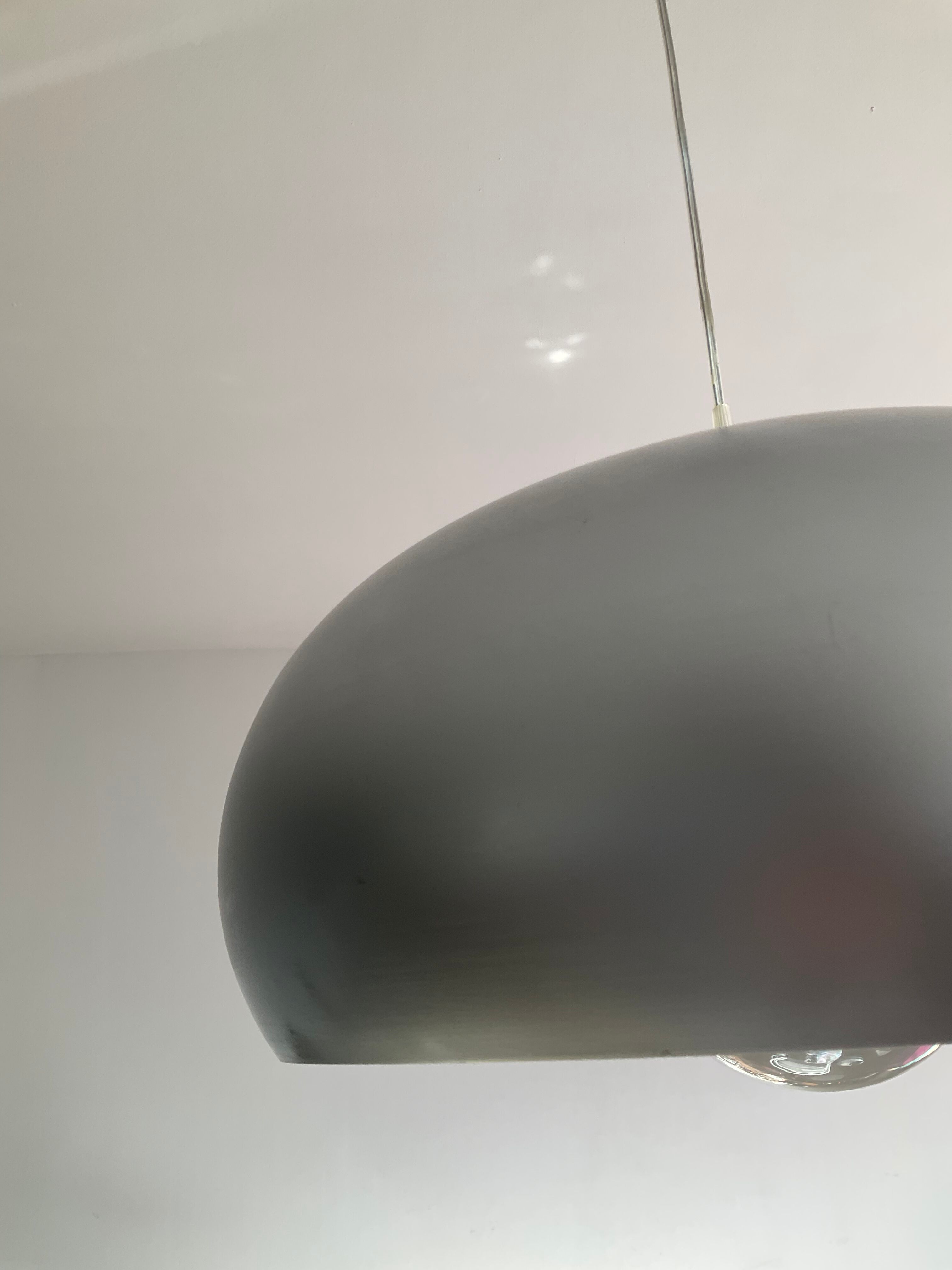 Vintage hanging lamp saucer aluminum years 70/80