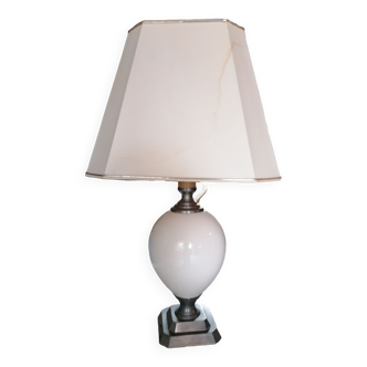 Pewter footed living room lamp