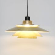 Vintage Danish Jeka lamp in brass, Denmark 1970's