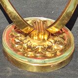 Pair of bronze and glass/neoclassical wall lamps