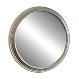Round patinated mirror tray