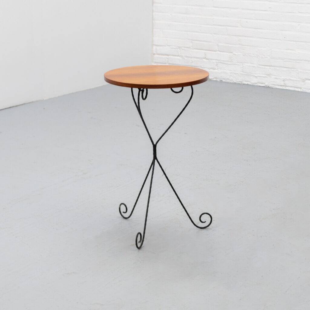 French wrought iron side table 1960s