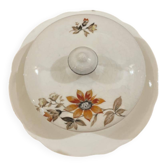 Bohemian porcelain butter dish