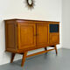 Vintage French modernist sideboard in oak, 1950s design.
