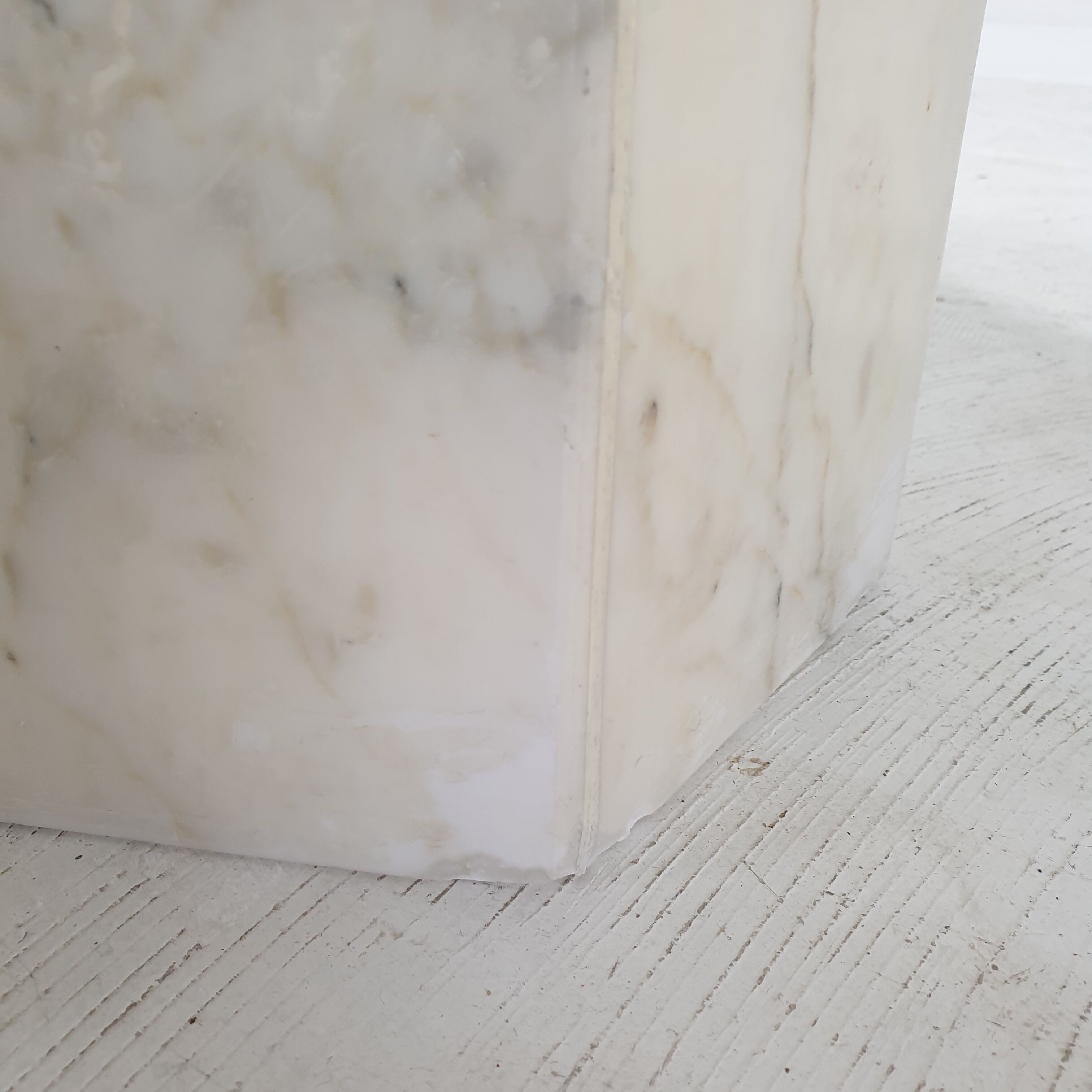 Set of 3 Italian Carrara Marble Side Tables, 1980s