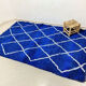Berber Berber carpet beni ouarain blue diamonds 250 x 157 cm