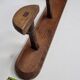 Wall coat rack in solid wood "half-moon" handmade, 75 cm