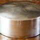 Circular silver-plated candy box, Art Deco period