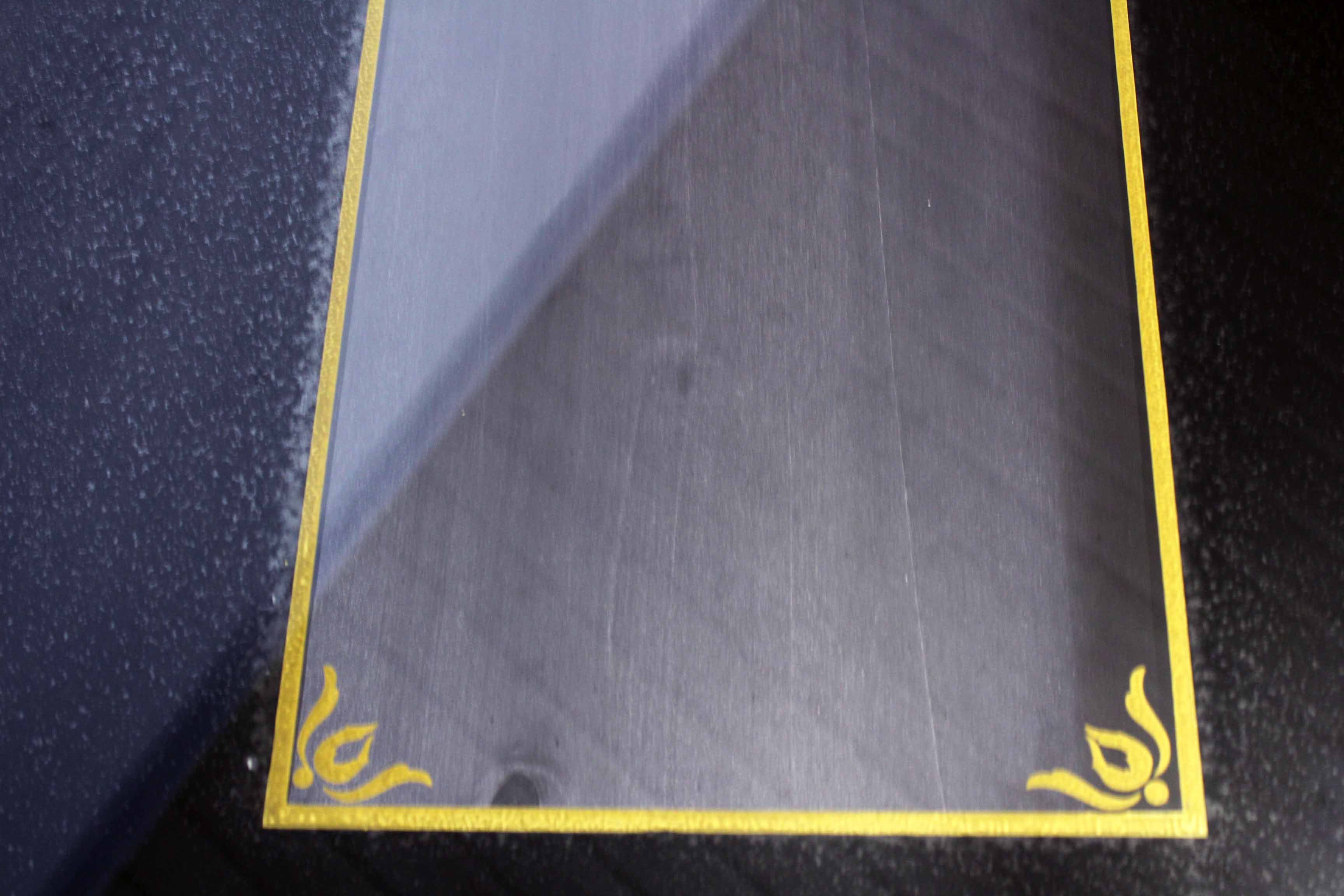 Low table with compass feet with decorative cabinet