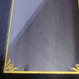 Low table with compass feet with decorative cabinet