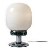 Lampe Space Age Globe Opale & Chrome - Vintage 70s