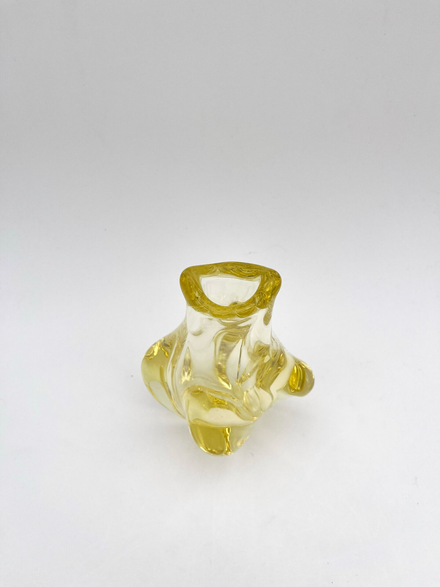 Organic Yellow Vase Miloslav Klinger ZBS - Bohemian Glass