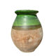 Vintage green glazed terracotta pot – rustic Provence spirit