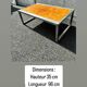 Vintage chrome and wood coffee table, 1970s