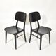 Pair of vintage dining chairs in black
