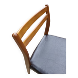 4 chaises vintage bois et skaï années 70