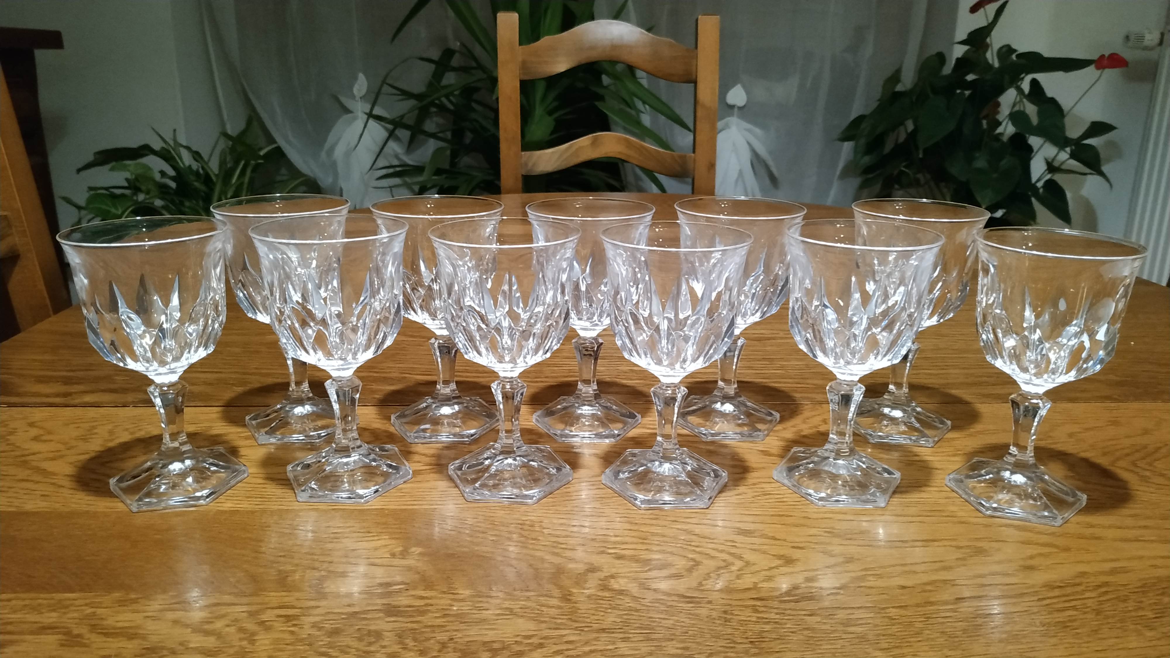 Lot 11 Crystal Crystal Glasses Chaumont Series