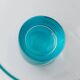 5 Verres à boire en verre de Murano turquoise – Design pop-art italien des années 1980, ensemble de 5 avec socle lourd