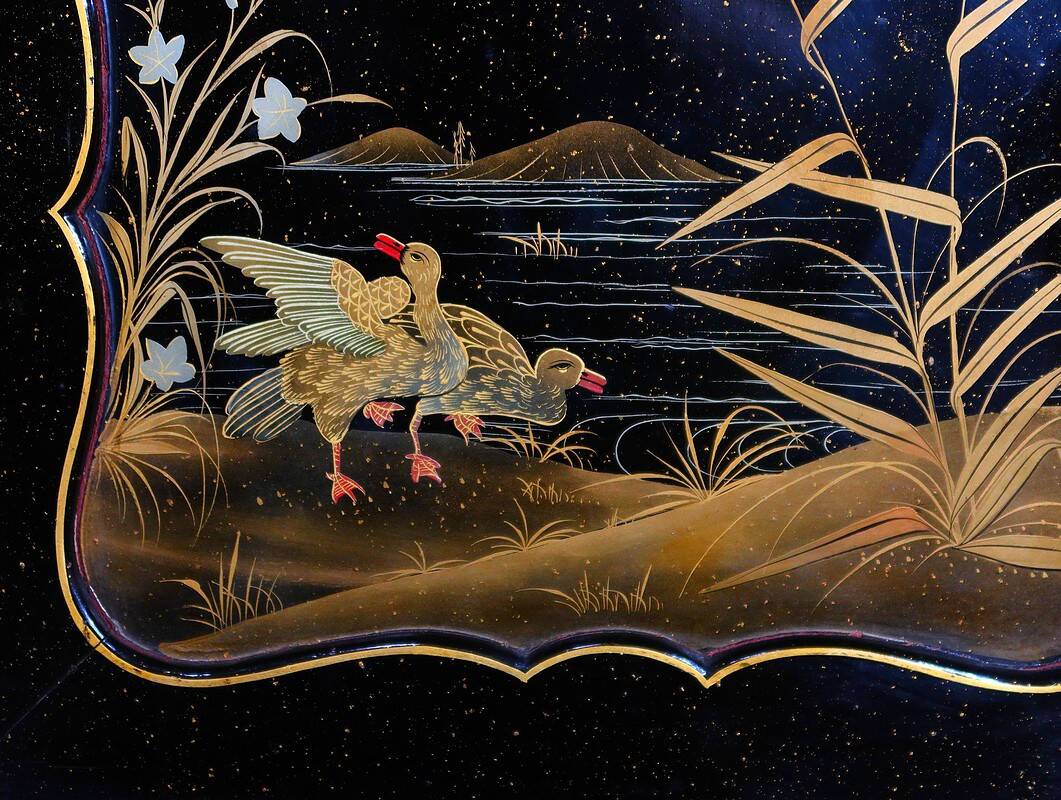 Chinese Cabinet in Lacquered Wood and Painted Wood – Early 20th Century